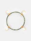 Bracelet perles d'hématite coquillage