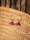 Nach ladybug golden earrings