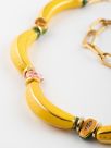 Yellow banana beads & fruits necklace