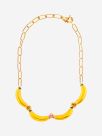 Yellow banana beads & fruits necklace