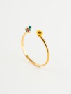 Golden bird and sunflower bracelet
