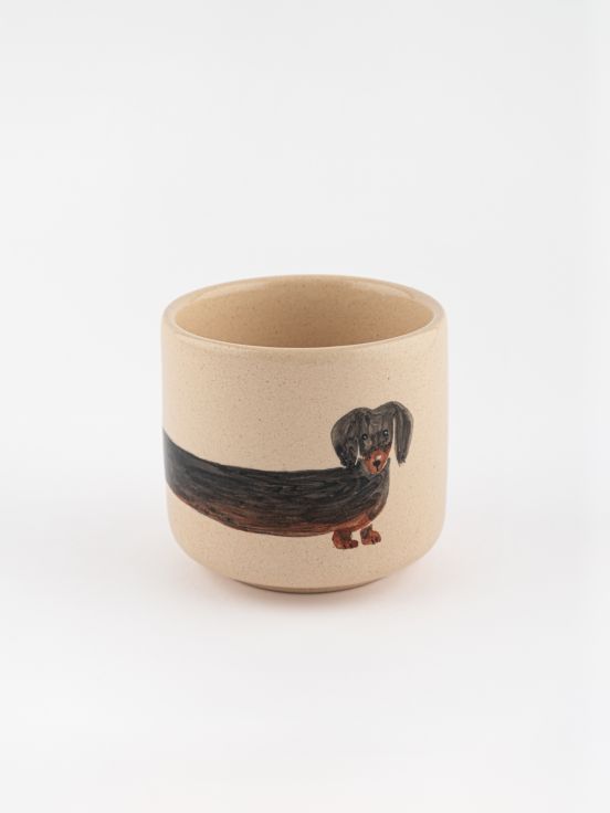 Black dachshund mug - Le Teckel