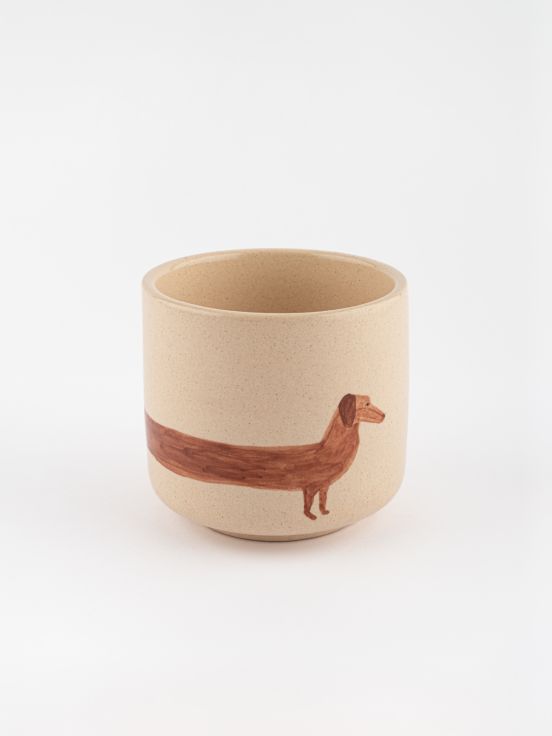 Brown dachshund mug - Le Teckel
