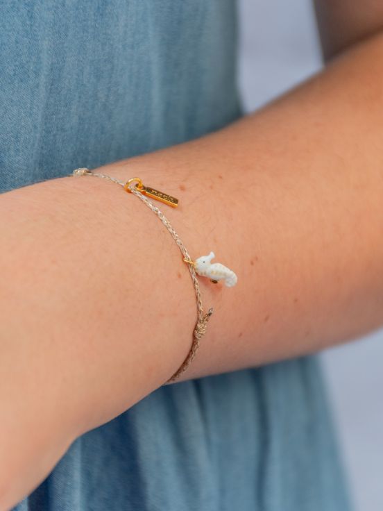 Seahorse cord bracelet - Lucky you