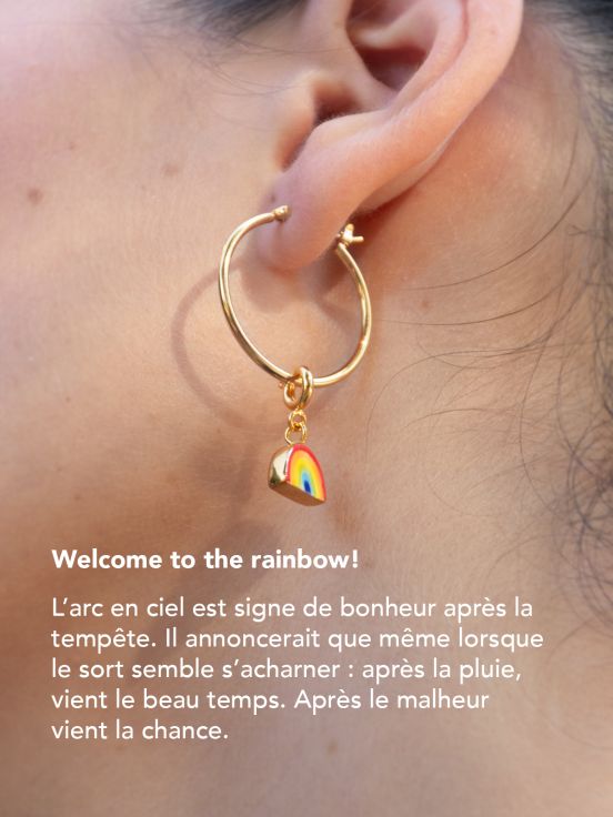 Rainbow mini hoop - Sold individually - Lucky you