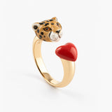 Anillo FaceToFace Corazón y guepardo - Primer amor