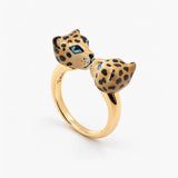 Leopard FaceToFace Ring