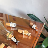 Bouchon de bouteille upcyclé - Cavalier King Charles Marron