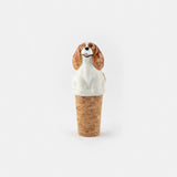 Bouchon de bouteille upcyclé - Cavalier King Charles Marron