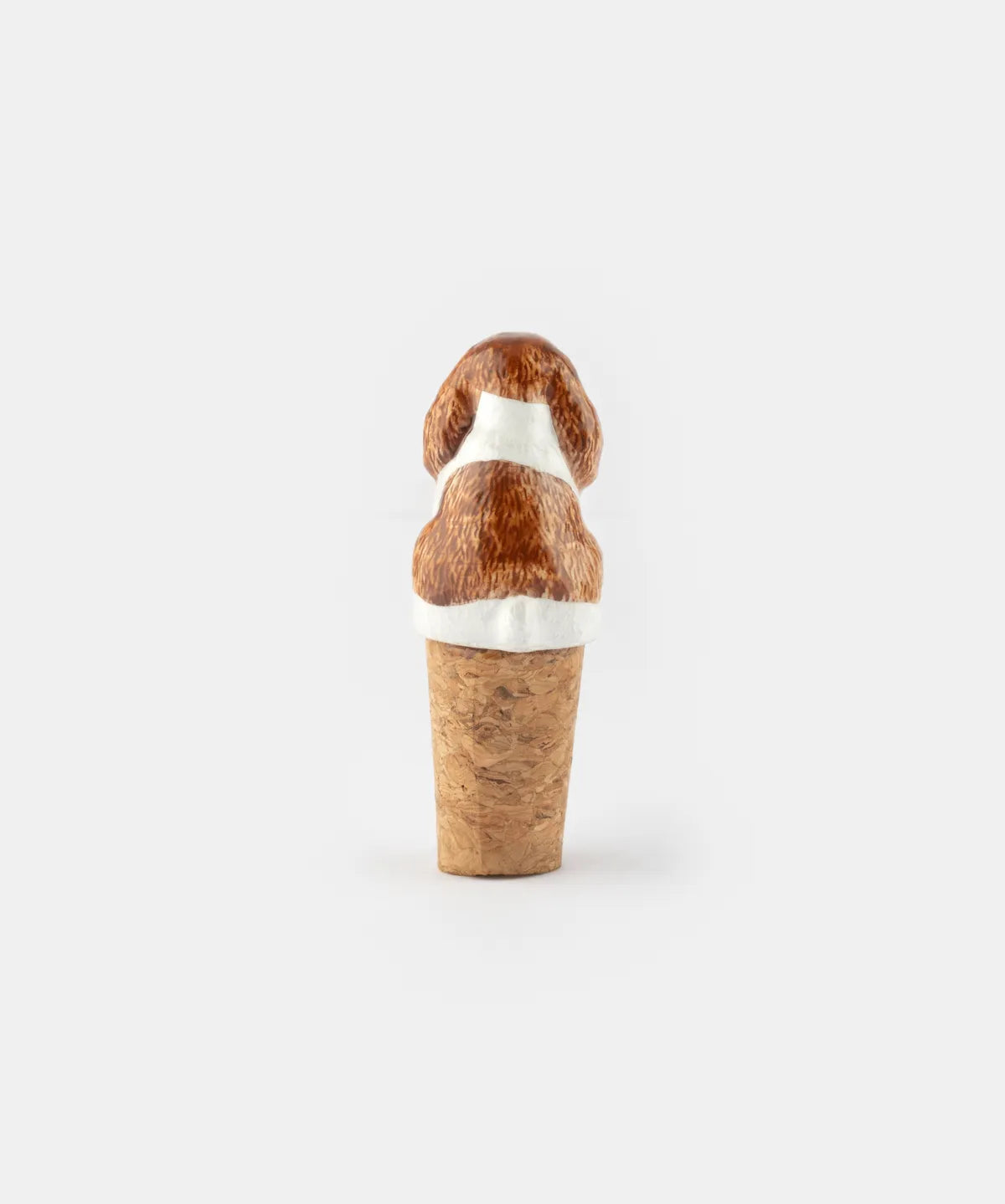 Bouchon de bouteille upcyclé - Cavalier King Charles Marron