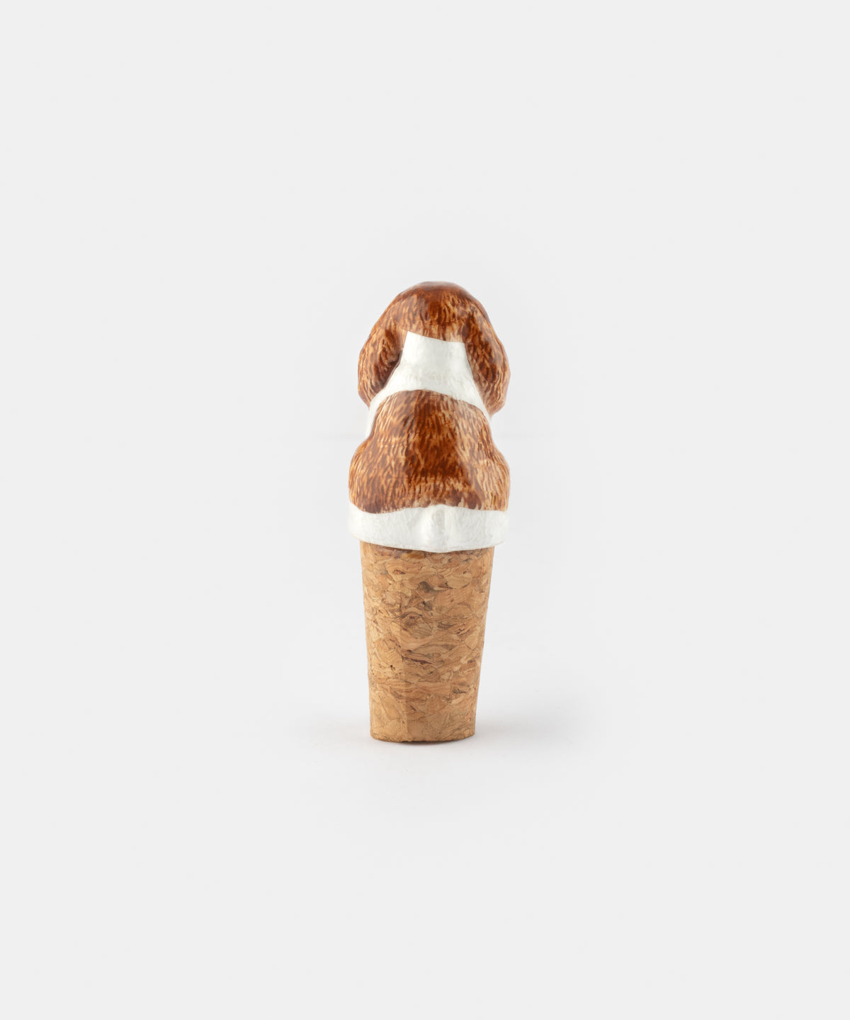 Bouchon de bouteille upcyclé - Cavalier King Charles Marron