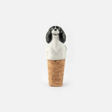 Bouchon de bouteille upcyclé - Cavalier King Charles Noir