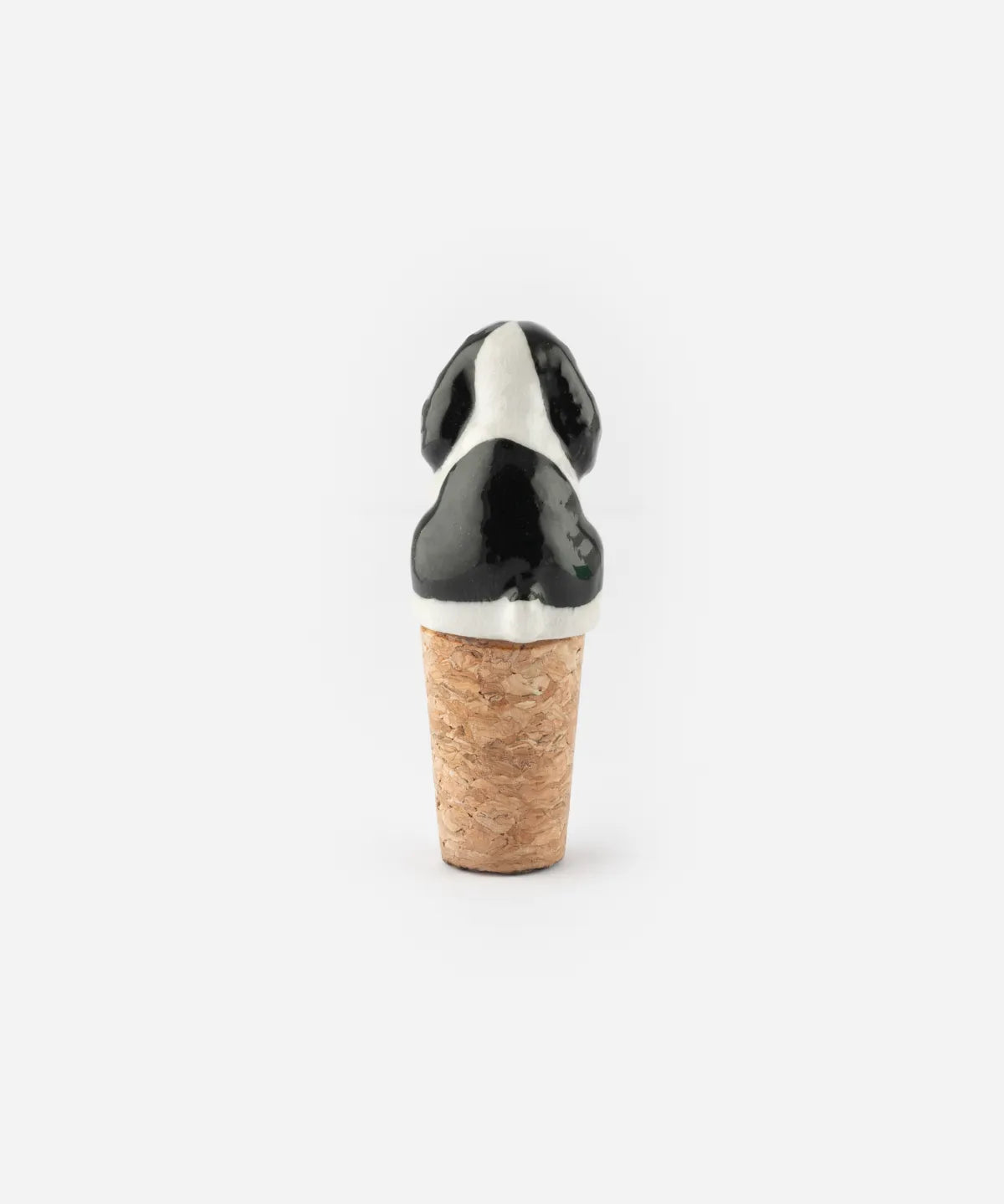 Bouchon de bouteille upcyclé - Cavalier King Charles Noir