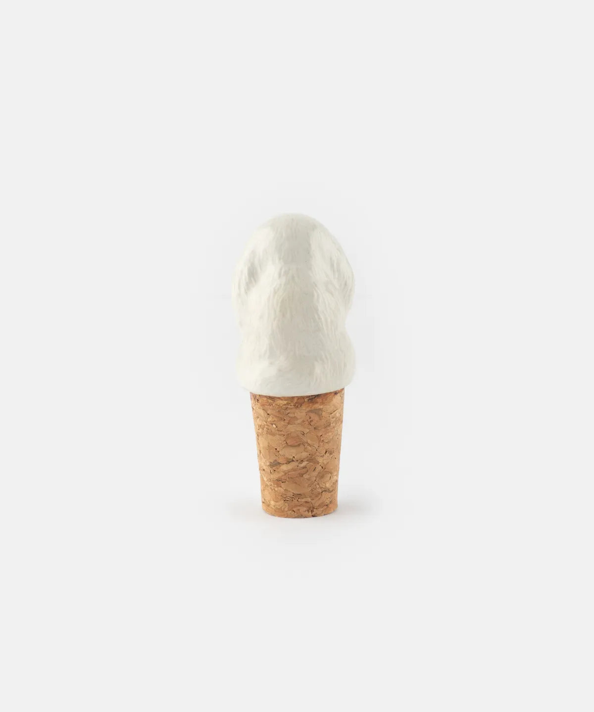 Bouchon de bouteille upcyclé - Shih Tzu Blanc