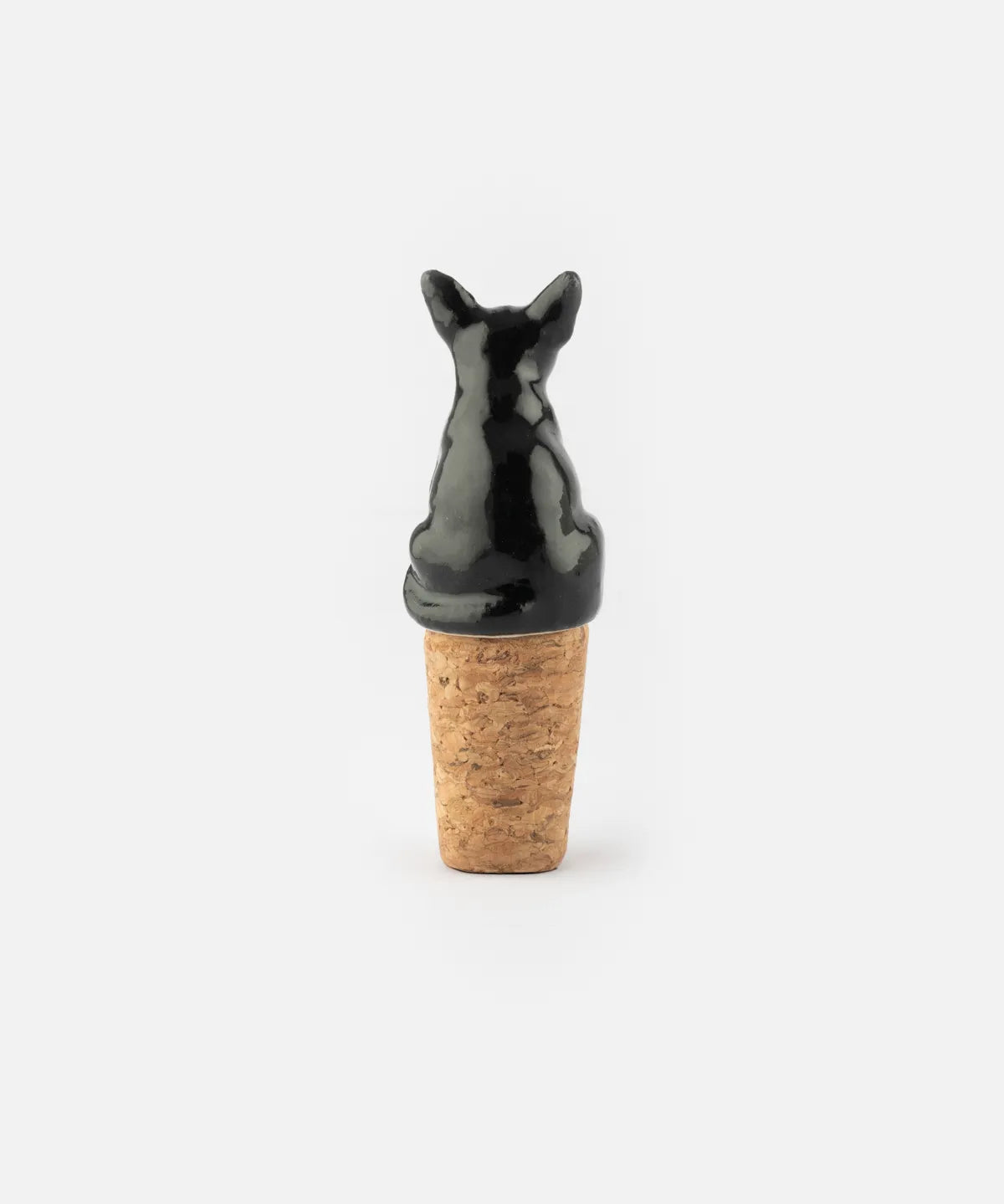 Bouchon de bouteille upcyclé - Chihuahua noir