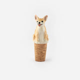 Bouchon de bouteille upcyclé - Chihuahua beige