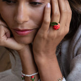 Bague Tulipe en porcelaine