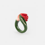 Bague Tulipe en porcelaine