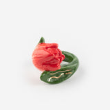 Bague Tulipe en porcelaine