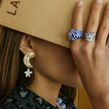 Bague tigre bleu