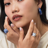 Bague tigre bleu