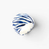 Bague zèbre bleu et blanc