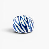 Bague zèbre bleu et blanc