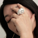 Bague chat persan