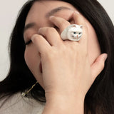 Bague chat persan