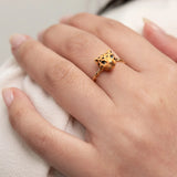 Anillo trenzado de leopardo