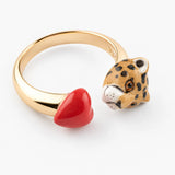 Anillo FaceToFace Corazón y guepardo - Primer amor