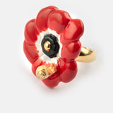 Red anemone ring