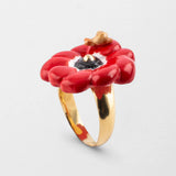Red anemone ring