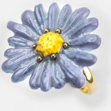 Purple Anemone Flower Ring