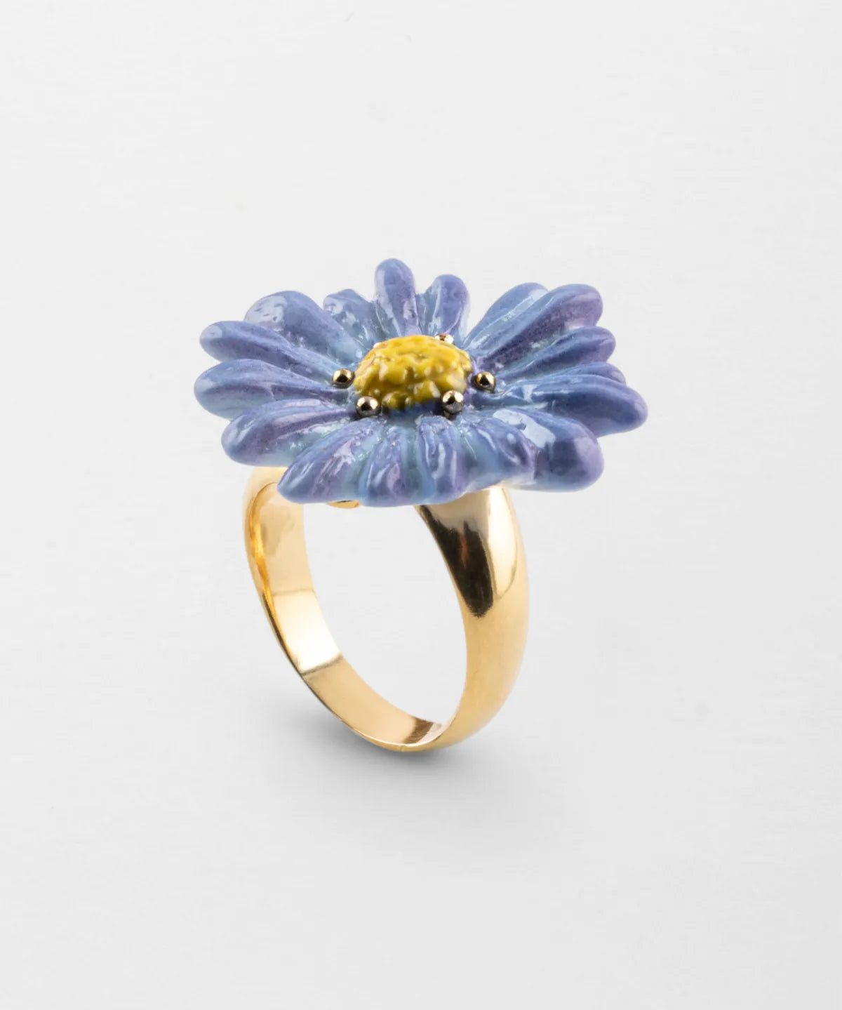 Purple Anemone Flower Ring