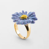 Purple Anemone Flower Ring