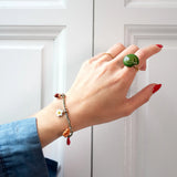 Green snail ring
