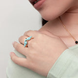 FaceToFace Bird Ring Blue Warbler