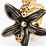 Anillo de flor de Erine y leopardo