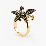 Anillo de flor de Erine y leopardo
