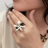 Bague fleur d'Erine et panthère