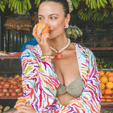 Bracelet oiseau diamant de Gould et perles