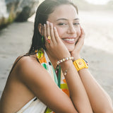 Bracelet oiseau diamant de Gould et perles