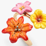 Anillo de flores tropicales múltiples