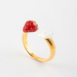 FacetoFace strawberry and flower ring