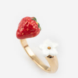 FacetoFace strawberry and flower ring