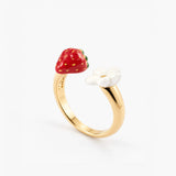Anillo FacetoFace fresa y flor