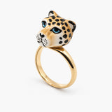 Anillo cabeza de leopardo