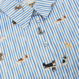 Striped Oversized Shirt - Like Cat and Dog