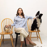 Striped Oversized Shirt - Like Cat and Dog